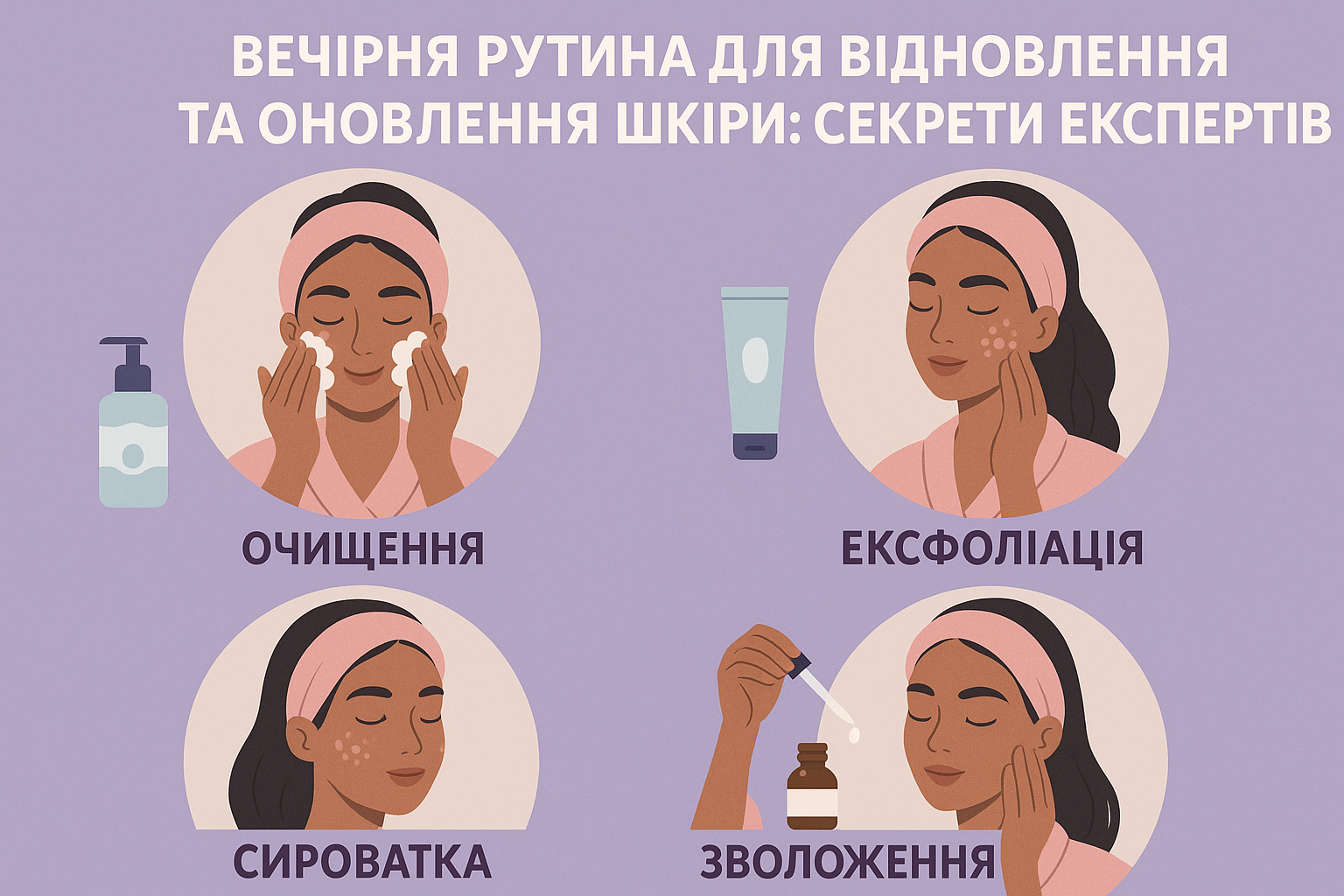 Вечірня рутина для відновлення та оновлення шкіри: секрети експертів