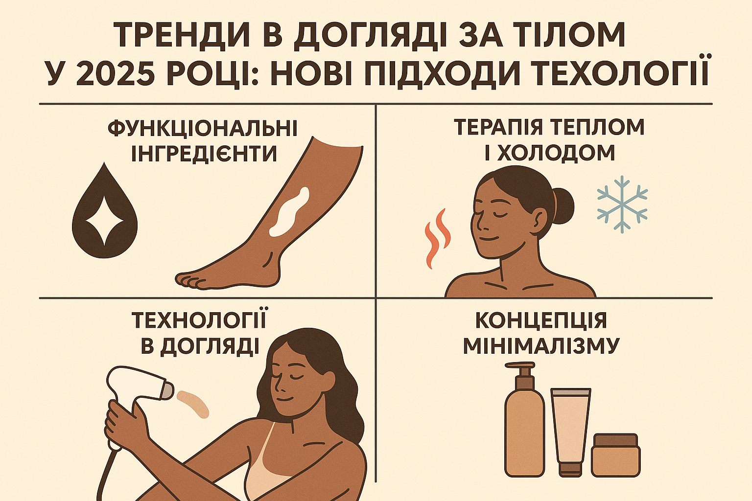 Тренди в догляді за тілом у 2025 році: нові підходи та технології