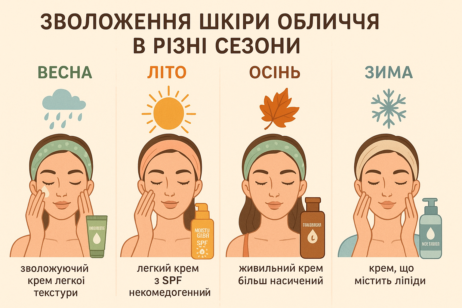 Як правильно зволожувати шкіру обличчя у різні сезони