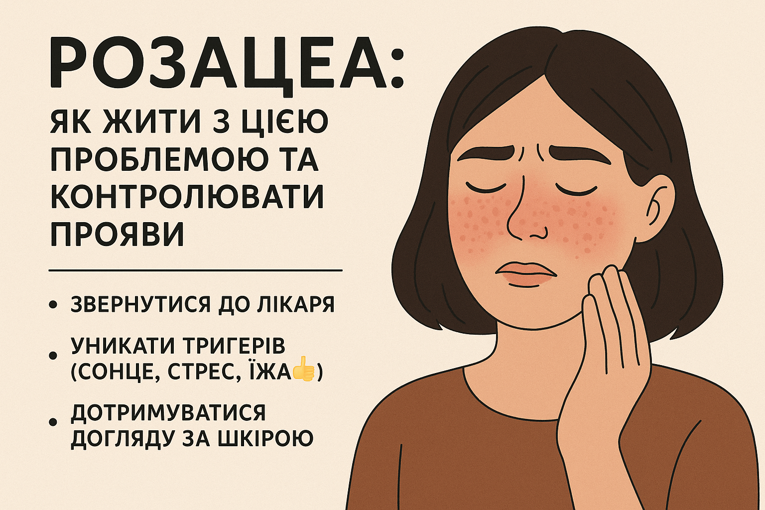 Розацеа: як жити з цією проблемою та контролювати прояви
