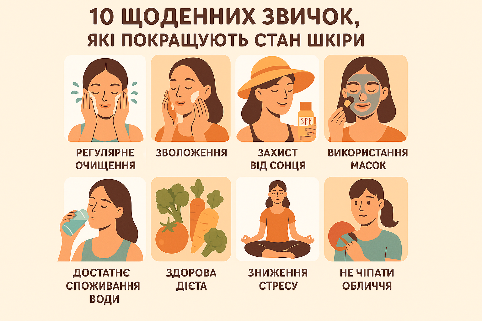 10 щоденних звичок, які покращують стан шкіри