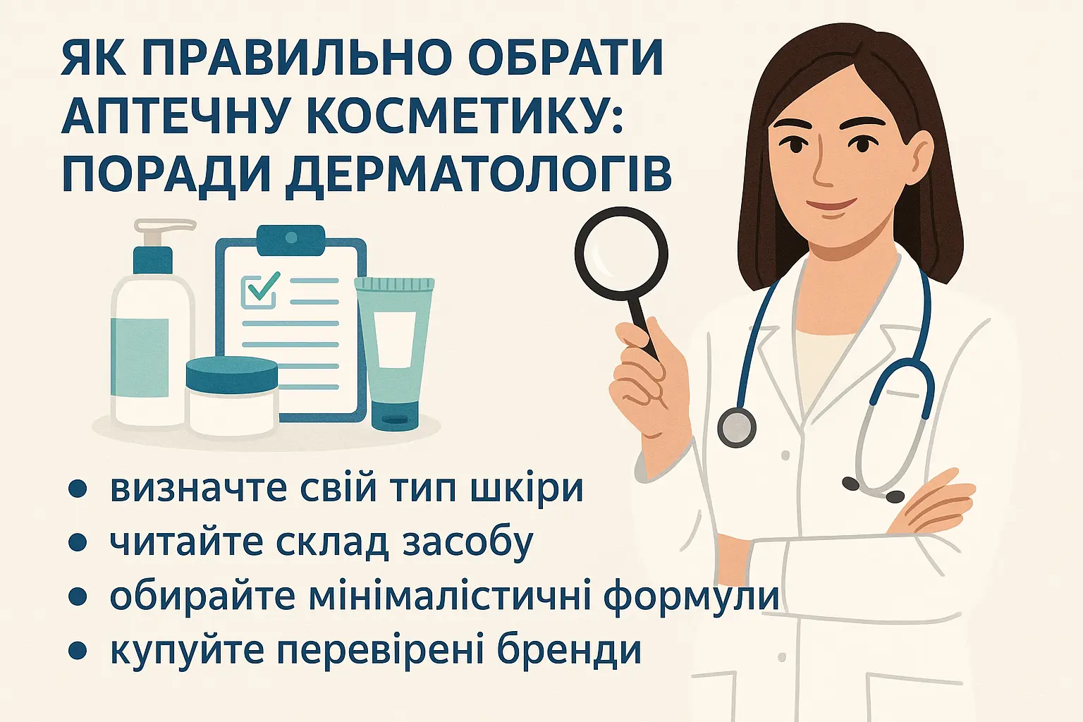 Аптечна косметика для догляду за різними типами шкіри