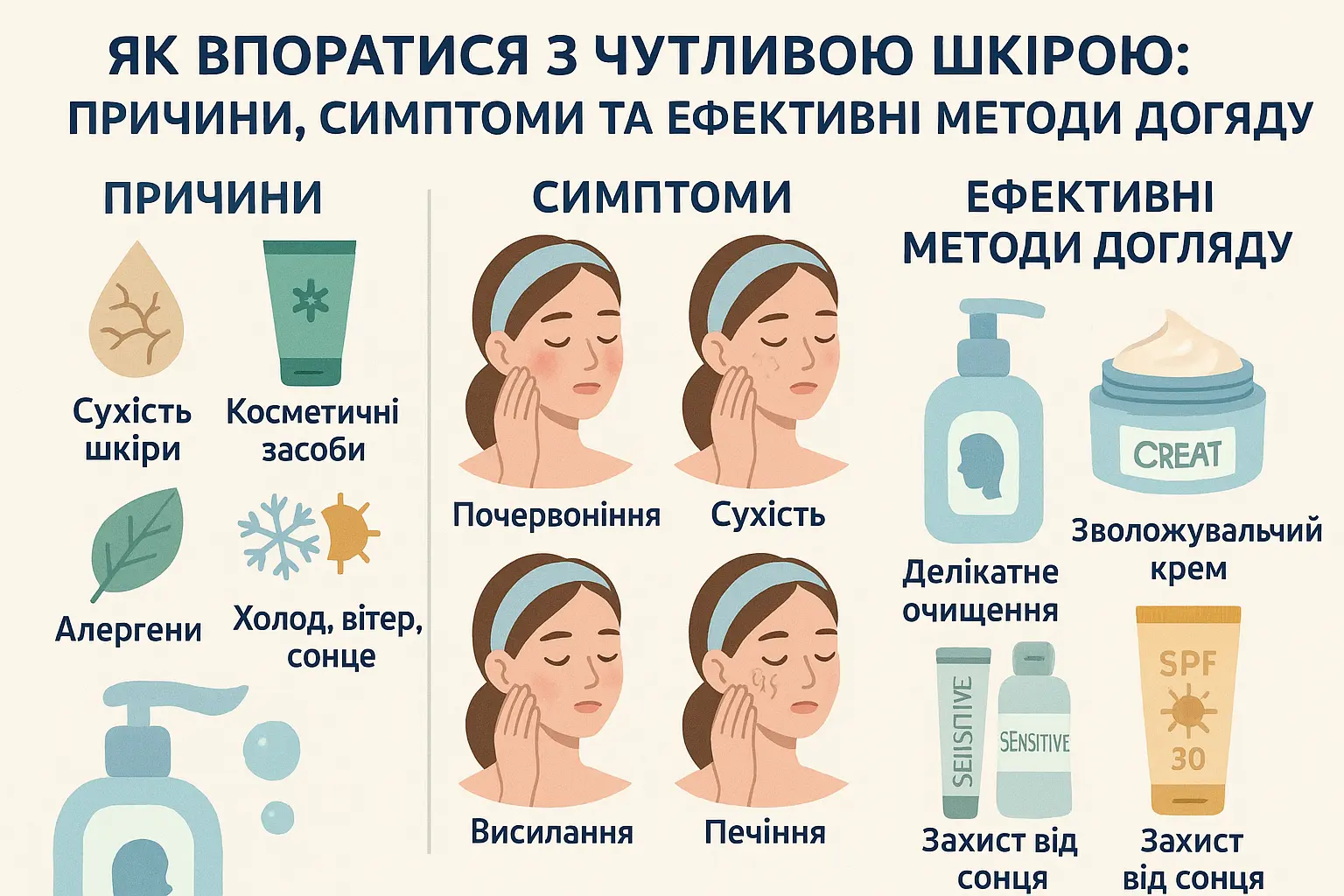 Догляд за чутливою шкірою та профілактика алергії