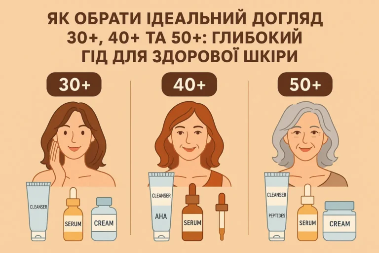 Догляд за шкірою після 30, 40, 50 років — щоденна рутина для здорової шкіри