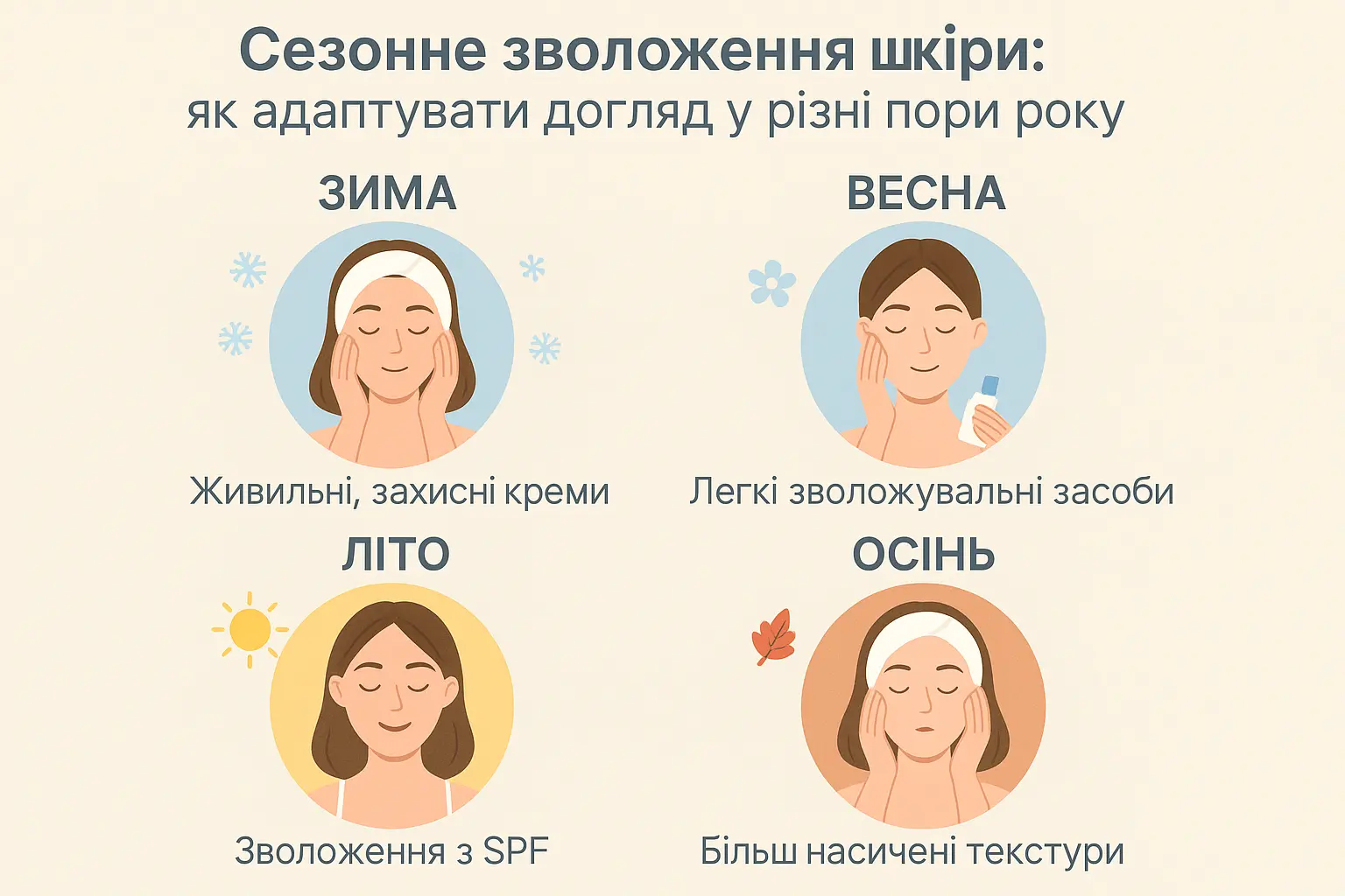 Сезонний догляд за шкірою — універсальні поради для всіх сезонів